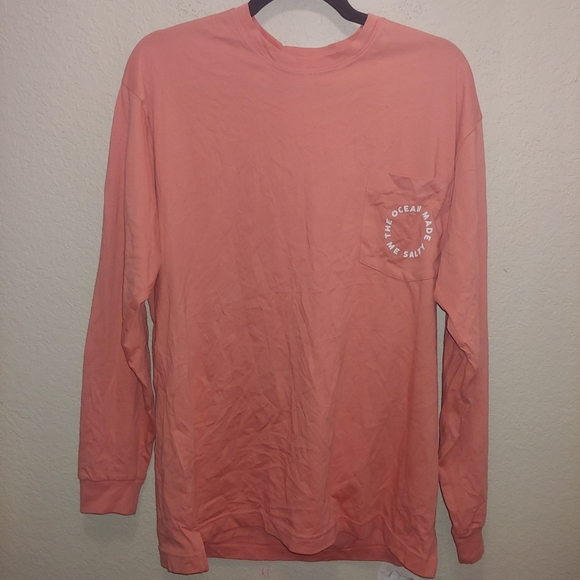 PINK Victoria's Secret Tops - M Victoria's Secret Pink The Ocean Made Me Salty Long Sleeve Tee